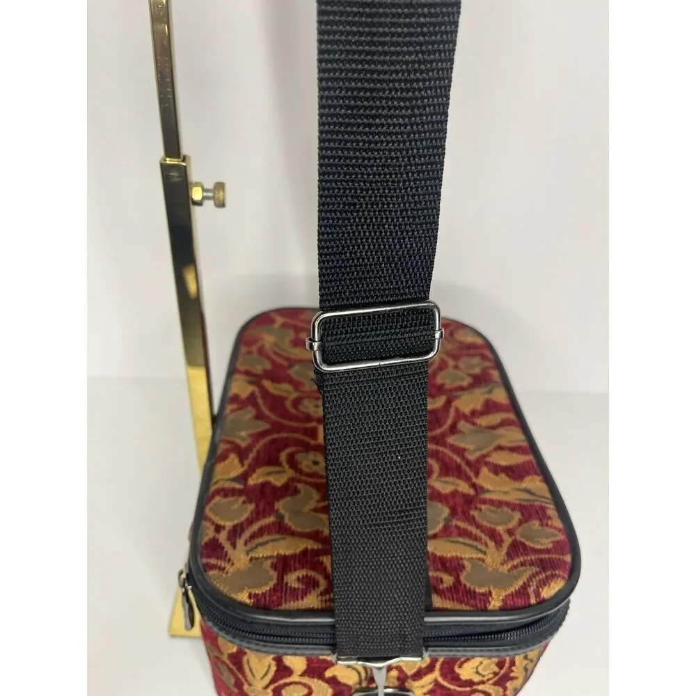 Raviani Red And Gold Tapestry‎ Cosmetic Bag